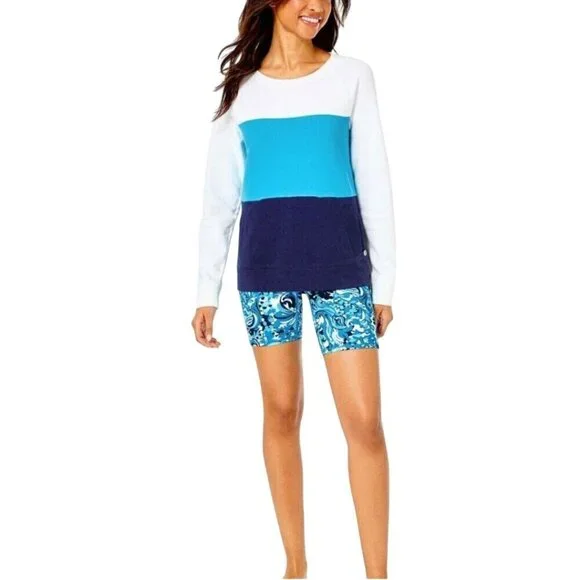 Lilly Pulitzer NWT Beach Comber Pullover Low Tide Navy Luxletic Size XXL